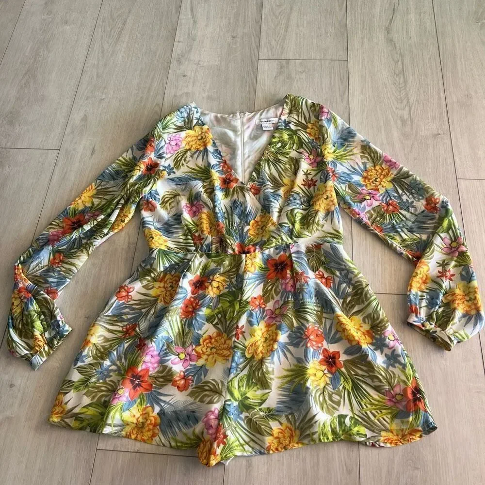 Glamorous floral romper size L
